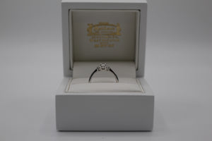 18ct gold baguette cut diamond engagement ring