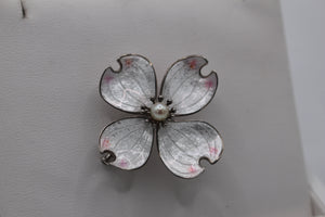 Nicole Barr with and pink pearl broach