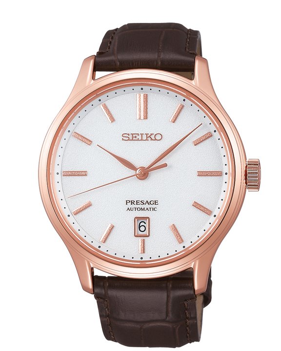 Seiko SRPD42J1 Zen Garden Automatic Presage Rose Gold Stainless Watch