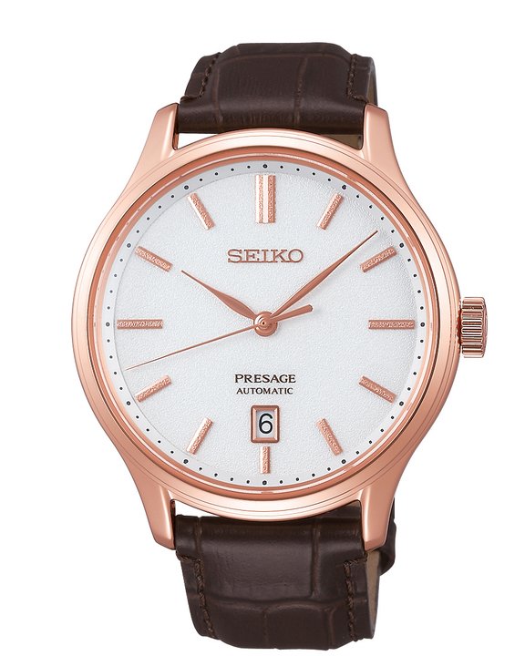 Seiko watch rose discount gold