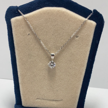 Load image into Gallery viewer, 18ct White Gold Brilliant Cut Diamond Solitaire Pendant on Trace
