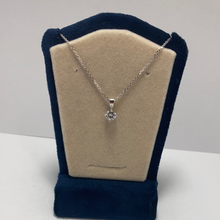 Load image into Gallery viewer, 18ct White Gold Brilliant Cut Diamond Solitaire Pendant on Trace
