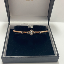 Load image into Gallery viewer, Secondhand Turkish Style 9ct Rose Gold Bead and Diamond Bangle SHJ

